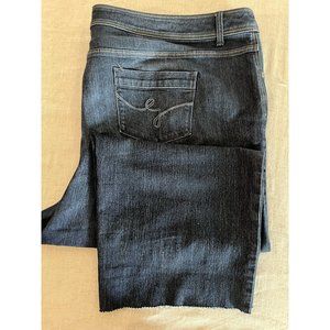 CJ Banks, Straight Fit, Women's Denim Blue Jeans, Size 28W